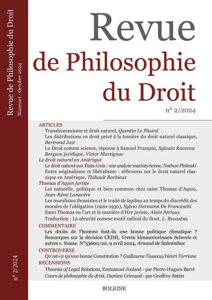 Revue de Philosophie du Droit N.2