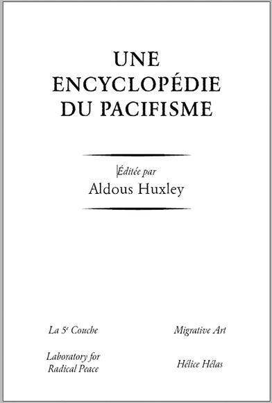 Une Encyclopedie du Pacifisme