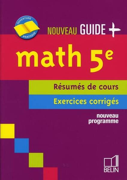 MATH 5E - NOUVEAU GUIDE + NOUVEAU PROGRAMME 2006