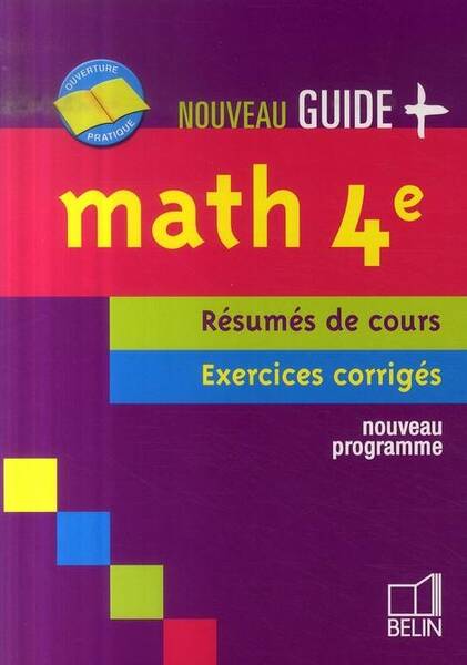 NOUVEAU GUIDE PLUS MATH 4E NED