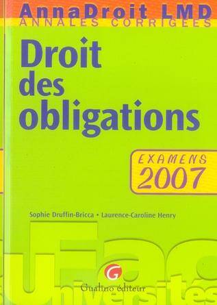 Annadroit 2007 Droit des Obligations