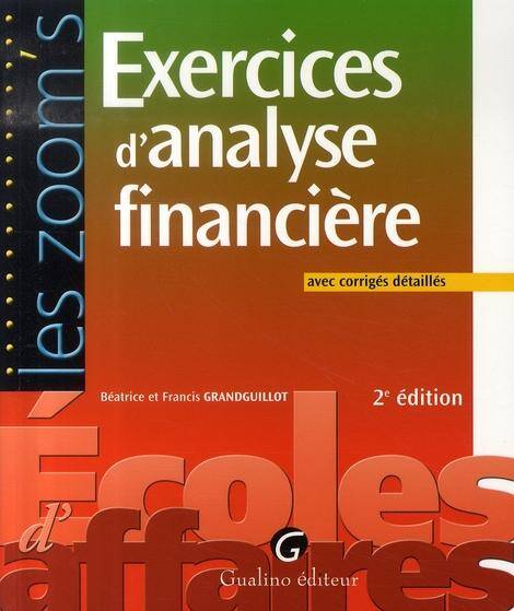 Exercices D Analyse Financiere Avec Corr