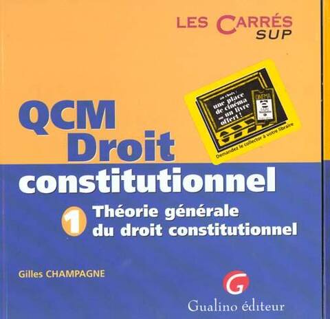 Qcm Droit Constitutionnel Tome 1 Theorie