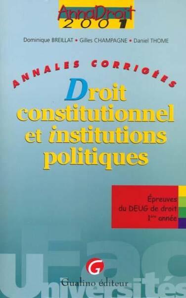 Anna Droit 2001 - Droit Constitutionnel