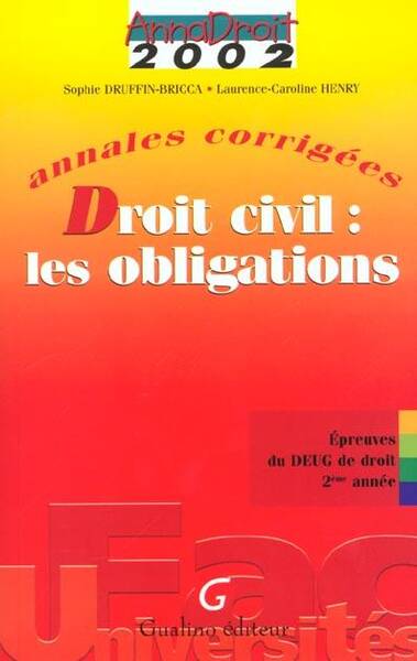 Annadroit 2002 Droit Civil les Obligat