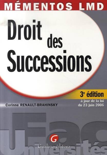 Droit des Successions (3e Edition)