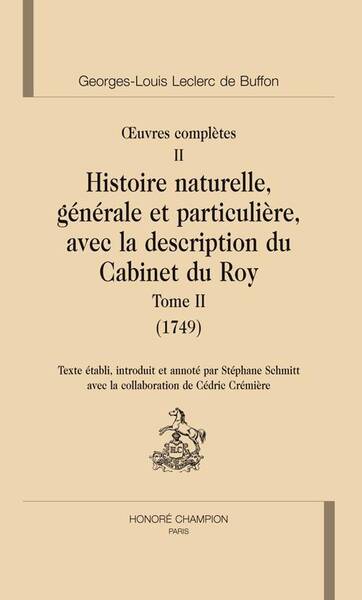 Oeuvres Completes T.2 ; Histoire Naturelle T.2