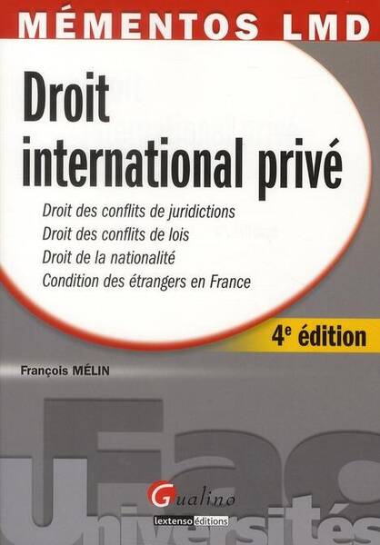 Droit International Prive (4e Edition)