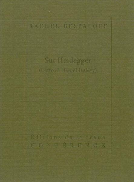 Sur Heidegger - Lettre a Daniel Halevy