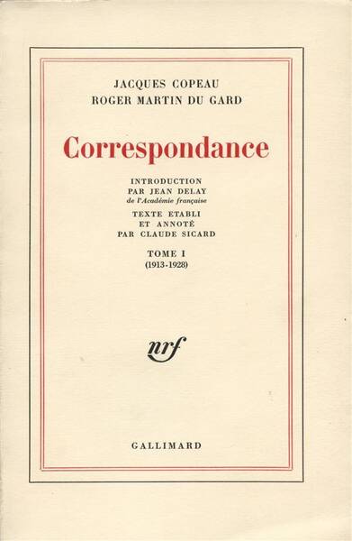 Correspondance / 2 vol.: 1913-1949