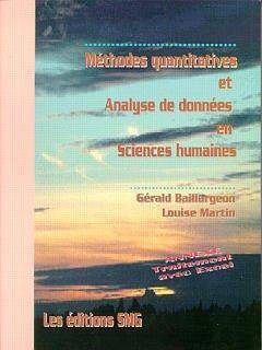 Methodes Quantitatives & Analyse de Donnees en Sciences Humaines.