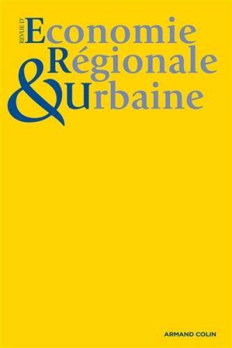 Revue d'économie régionale et urbaine: No 4 (2013)