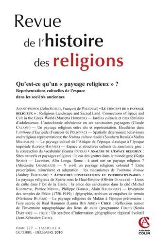 Revue de l'histoire des religions: No 227-4
