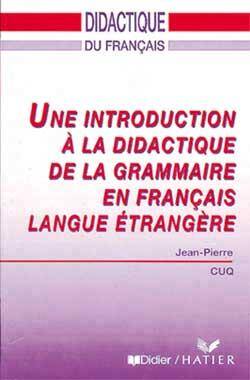 Une introduction à la didactique de la grammaire en français langue