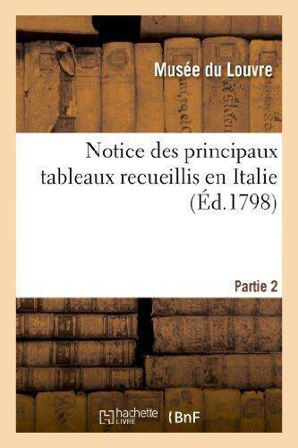 Notice des principaux tableaux