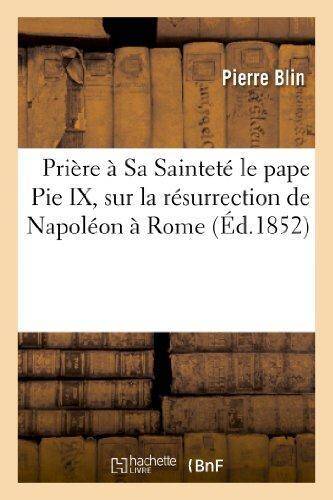 Priere a sa saintete le pape pie