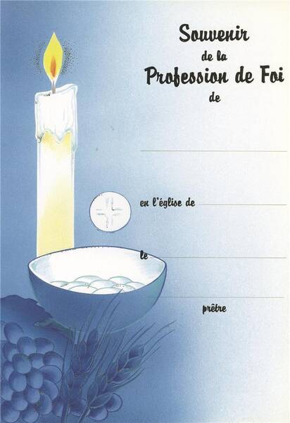 Souvenir de Profession de Foi Lot10ex