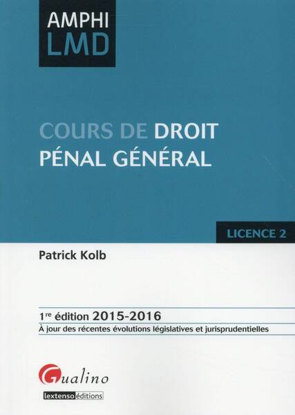 Cours de Droit Penal General 2015-2016