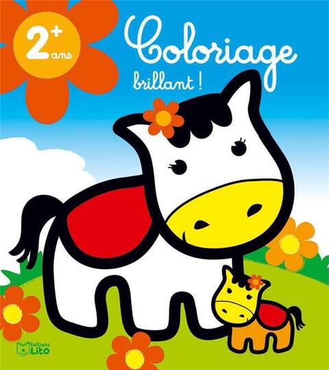 La petite vache Coloriage Brillant