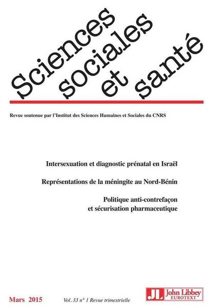 Revue Sciences Sociales et Sante T.33-1 ; Mars 2015