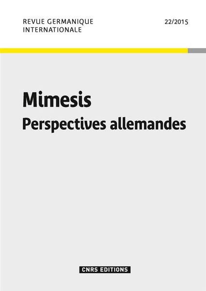 Mimesis ; Perspectives Allemandes