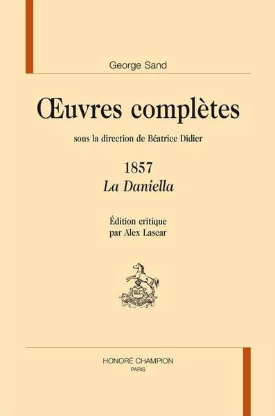 LA DANIELLA. OEUVRES COMPLETES 1857.