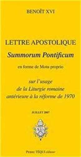 Sur l'Usage de la Liturgie Romaine Ante