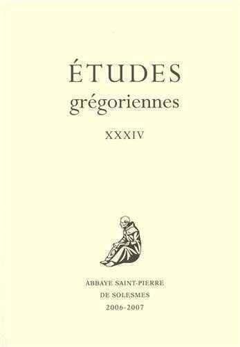 Etudes Gregoriennes 2006 2007