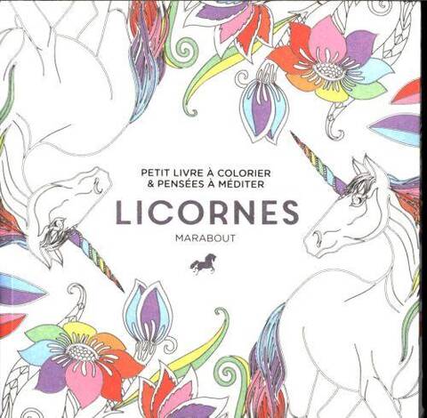 Licornes : petit livre à colorier & pensées à méditer