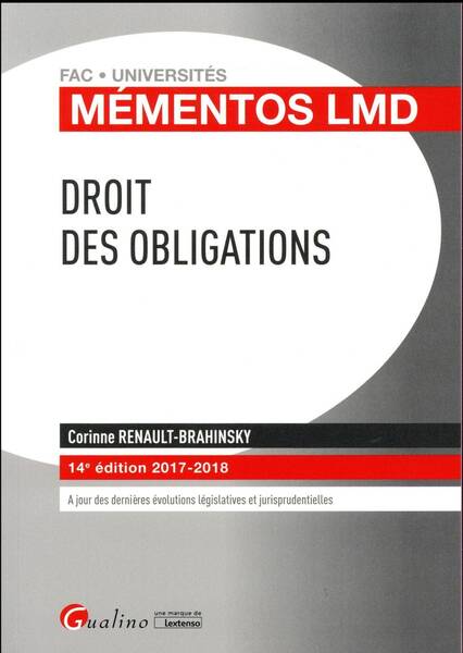 Droit des Obligations (Edition 2017/2018)