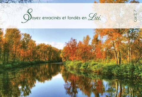 Lot de 10 Carte Double Photo Nature Soyez Enracines et Fondes en Lui