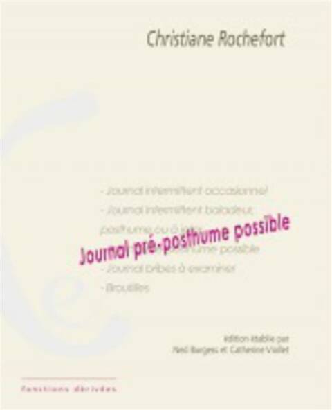 JOURNAL PRE- POSTHUME POSSIBLE