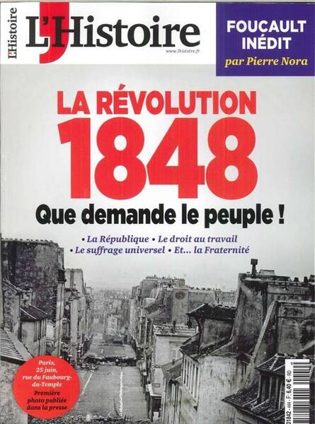 L'Histoire N 444 la Revolution 1848 Fevrier 2018