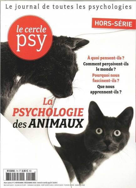 Le Cercle Psy Hs N 7 la Psychologie des Animaux - Novembre 2018