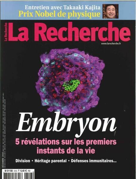 La Recherche N.518; Embryon; 5 Revelations sur les Premiers Instants