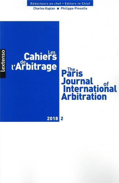 Les Cahiers de l'Arbitrage N.2018/2