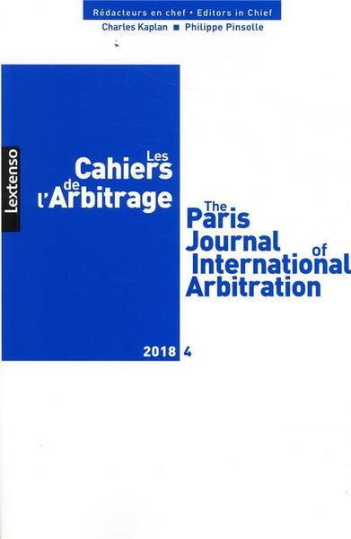 Les Cahiers de l'Arbitrage N.4 (Edition 2018)