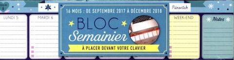 SEMAINIER BLOC CLAVIER MÉMONIA