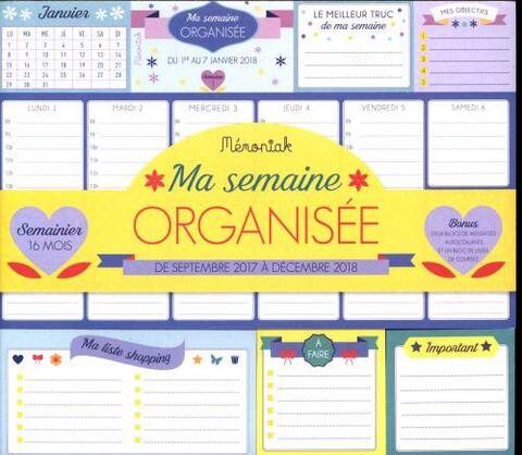 MA SEMAINE ORGANISÉE MÉMONIAK