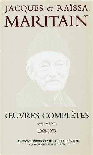 Oeuvres Completes Maritain XIII