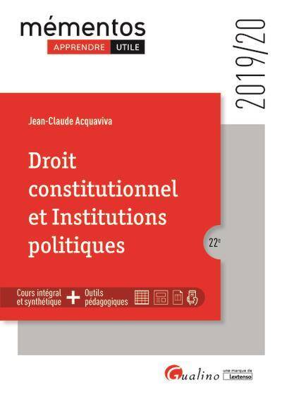 Droit Constitutionnel et Institutions Politiques (Edition 2019/2020)