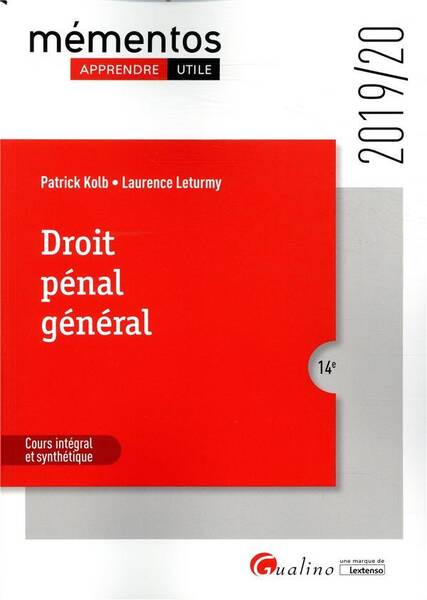 Droit Penal General (Edition 2019/2020)