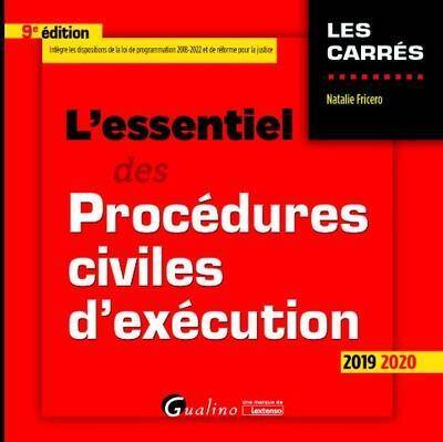 L'Essentiel des Procedures Civiles D'Execution (Edition 2019/2020)