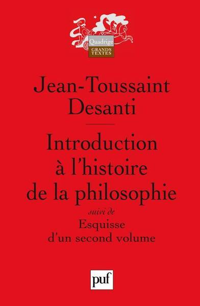 Introduction à l'histoire de la philosophie