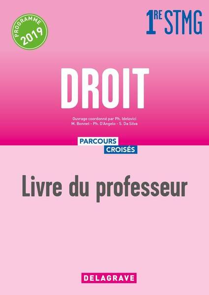 Droit 1re Stmg (2019) - Livre du Professeur Manuel