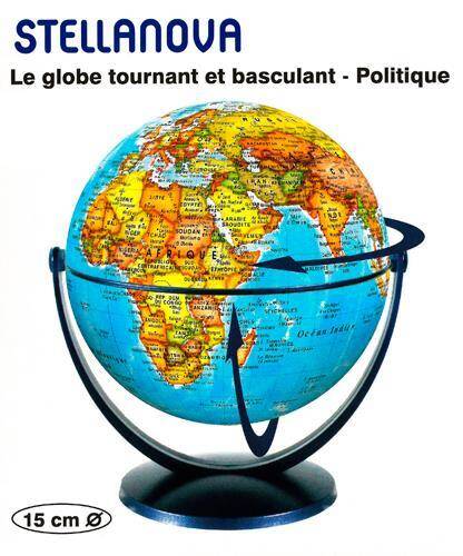 Globe 15 CM Politique Tournant & Bascula