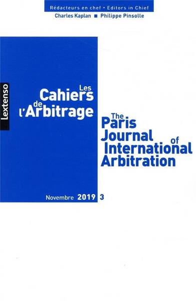 Les Cahiers de l'Arbitrage N.2019/3