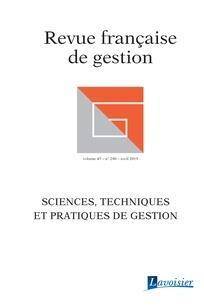 SCIENCES, TECHNIQUES ET PRATIQUES DE GESTION REVUE FRANCAISE DE