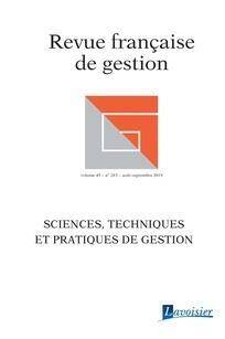 Revue Francaise de Gestion Volume 45 N 283 Aout Septembre 2019: