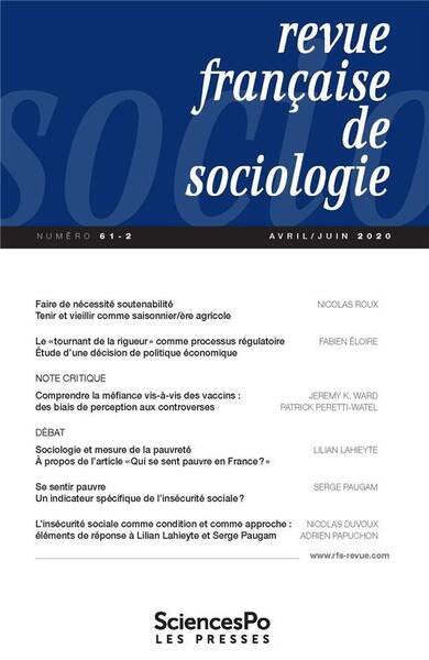 Revue Francaise de Sociologie N.61/2